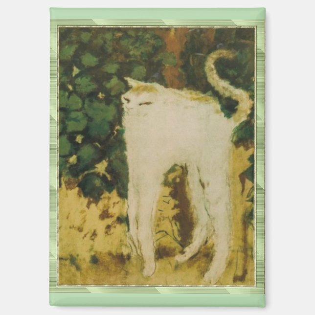 Imán El gato blanco, Bonnard,  (Anverso)