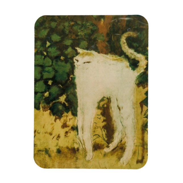 Imán El gato blanco de Bonnard (Vertical)