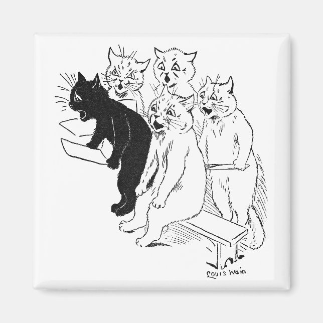 Imán El gato coro (Frente)