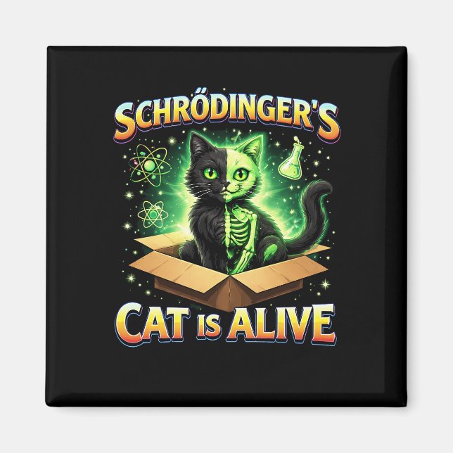 Imán El gato curioso de Schrödinger (Frente)