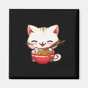 Imán El gato de Kawaii Ramen ama la comida japonesa div