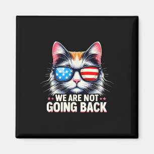 Imán El gato de la bandera de Estados Unidos del Día de