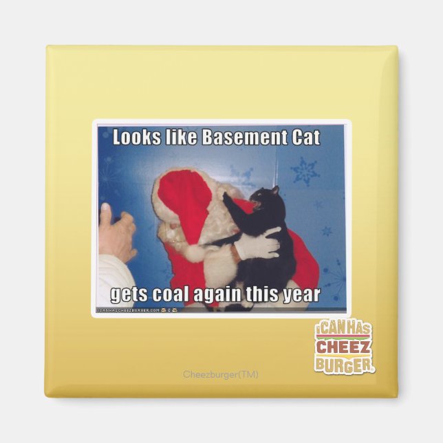 Imán El gato del sótano obtiene carbón (Frente)