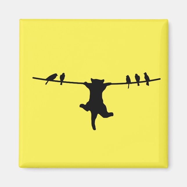 Imán El gato depende del cable de alimentación (Frente)