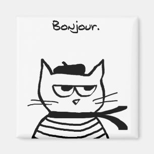 Imán El gato enojado es tan muy francés