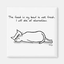 Imán El Gato Exige Comida Fresca - Gracioso Magnate Gat