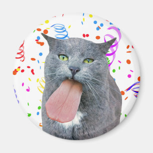 Imán ¿El Gato fiesta Tiene Su Lengua?
