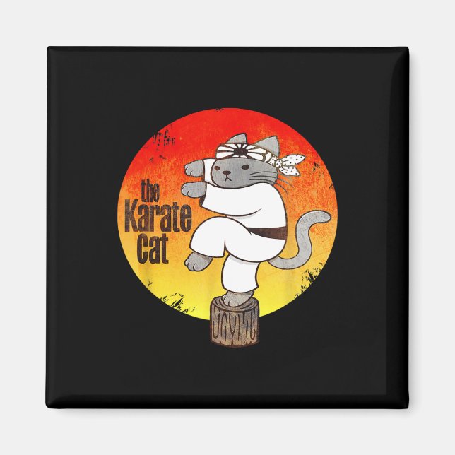 Imán El gato Karate (versión angustiada) (Frente)