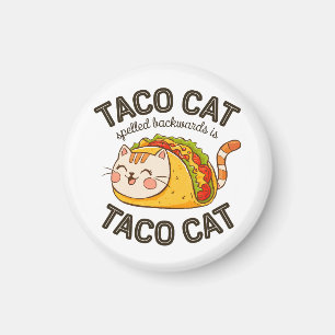 Imán El gato taco que se lanza hacia atrás es el felino