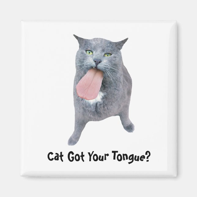 Imán ¿El Gato Tiene Tu Lengua? (Frente)