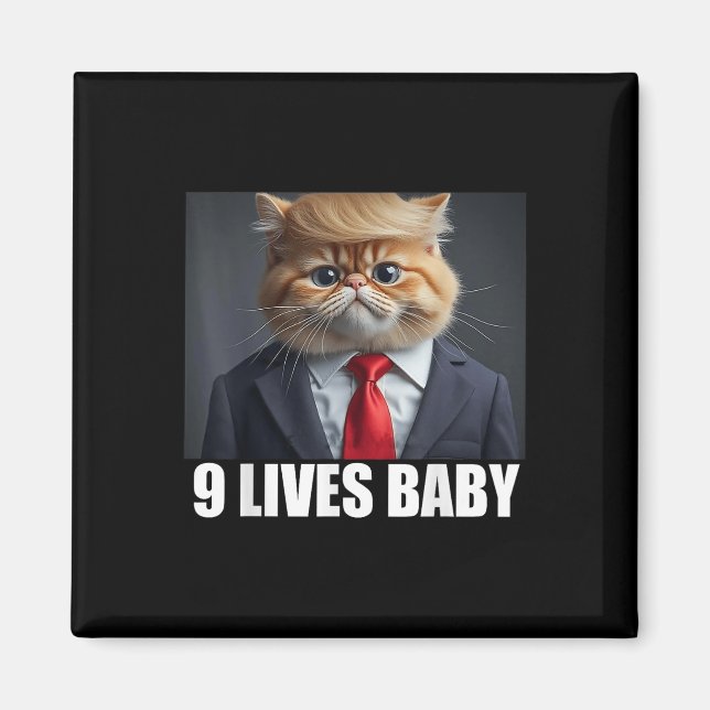 Imán El gato Trump 9 vive a un bebé (Frente)