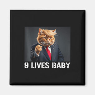 Imán El gato Trump 9 vive a un gato gracioso con el pel