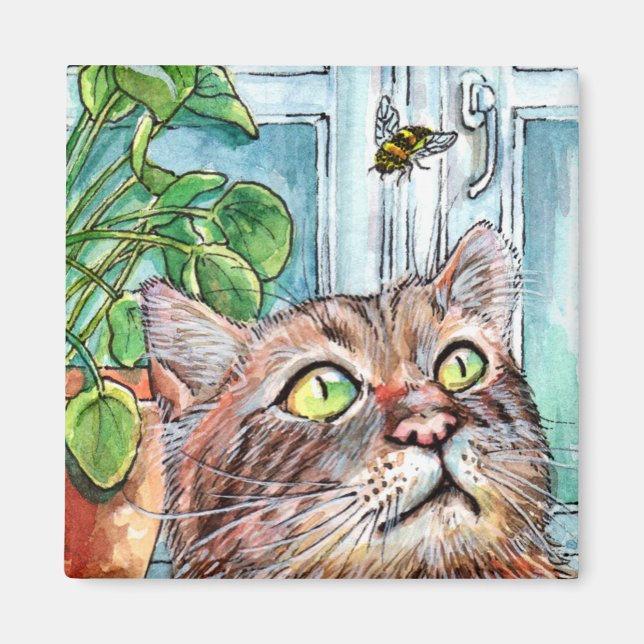 Imán El gato y la abeja (Frente)