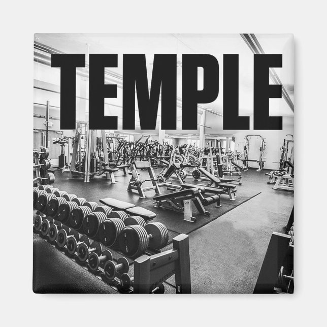 Imán El Gimnasio Es Mi TEMPLO - Motivación De Construcc (Frente)