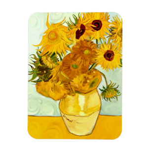 Imán El girasol amarillo de Vincent van Gogh que pinta