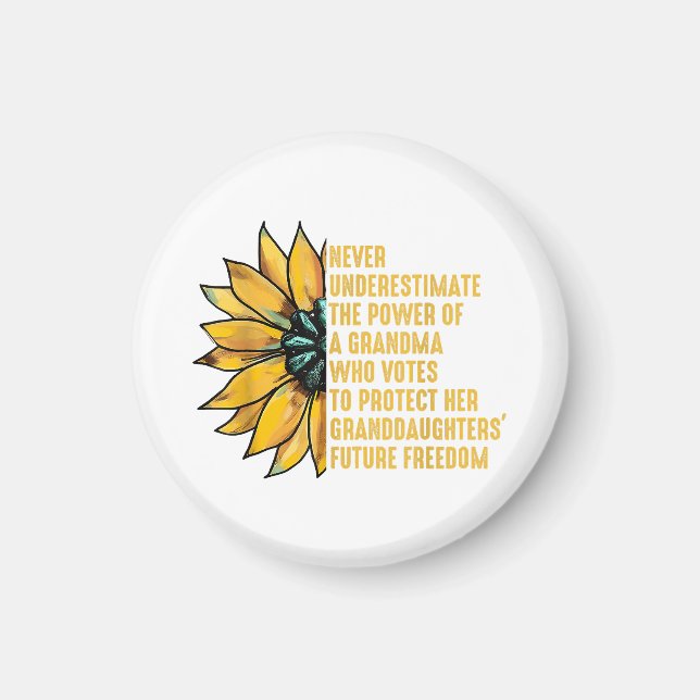 Imán El girasol nunca subestima el poder de la abuela (Frente)
