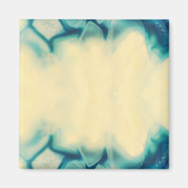 Imán El Glamoroso cristal azul Aqua en blanco salva la