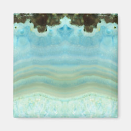 Imán El Glamoroso Cristal Azul En Blanco Salva La Fecha