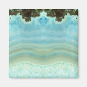 Imán El Glamoroso Cristal Azul En Blanco Salva La Fecha