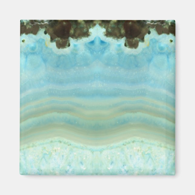 Imán El Glamoroso Cristal Azul En Blanco Salva La Fecha (Frente)