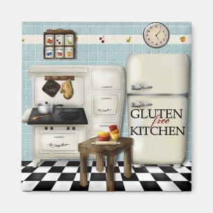 Imán El gluten verde azulado libera la cocina