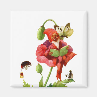 Imán El gnomo de la amapola