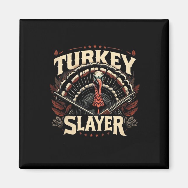 Imán El gobbler de primavera no camoflaus Turquía estaf (Frente)