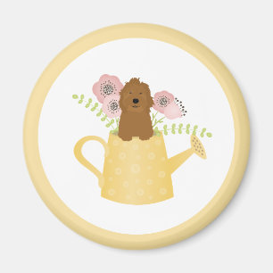 Imán El Goldendoodle En El Agua Puede Amarillo