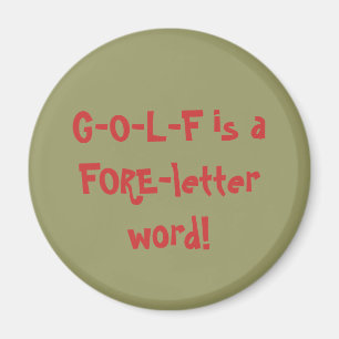 Imán ¡El GOLF es una palabra de la Delantera-letra!