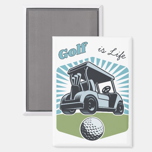 Imán El golf es vida (Anverso/Reverso)