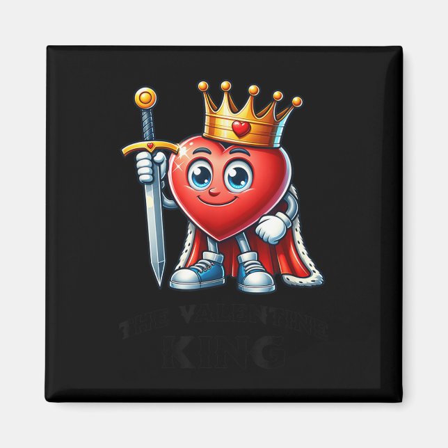 Imán El gracioso Día de San Valentín de Valentine King  (Frente)