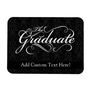 Imán El graduado, negro elegante