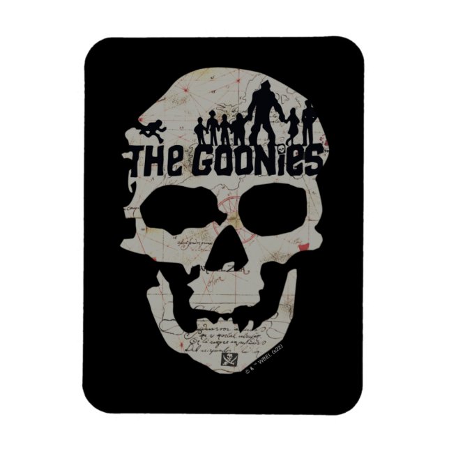 Imán El gráfico de silueta de la flor de los Goonies (Vertical)