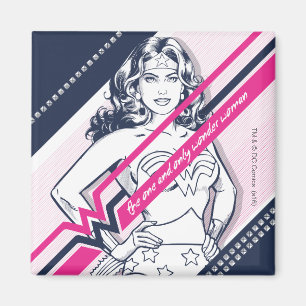 Imán El Gráfico Retro De Una Mujer Maravilla