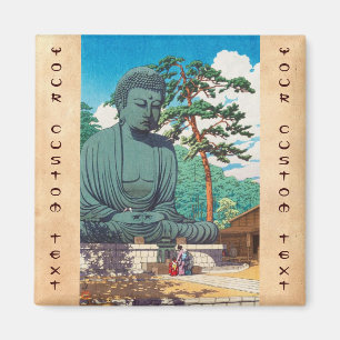 Imán El gran Buda en el hanga de Kamakura Hasui Kawase