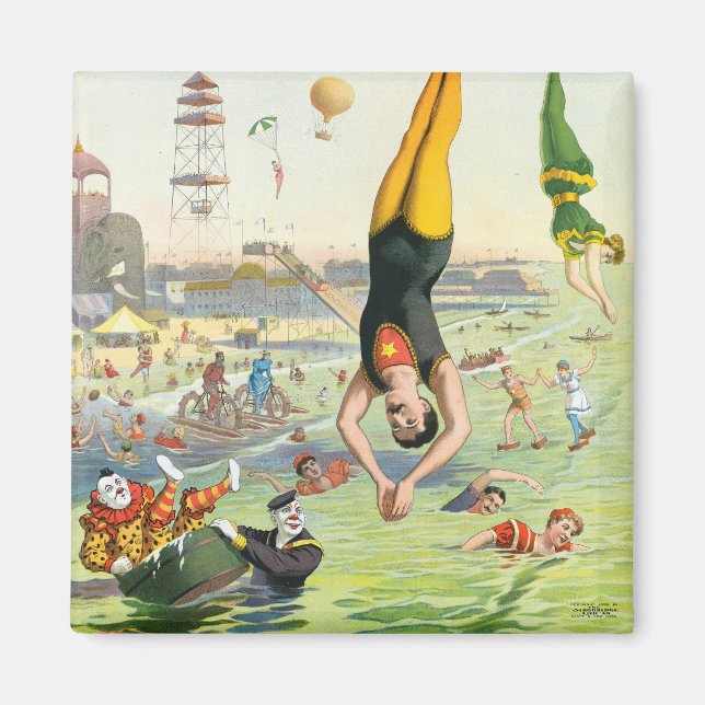 Imán El Gran Carnaval del Agua de la Isla Coney (Frente)