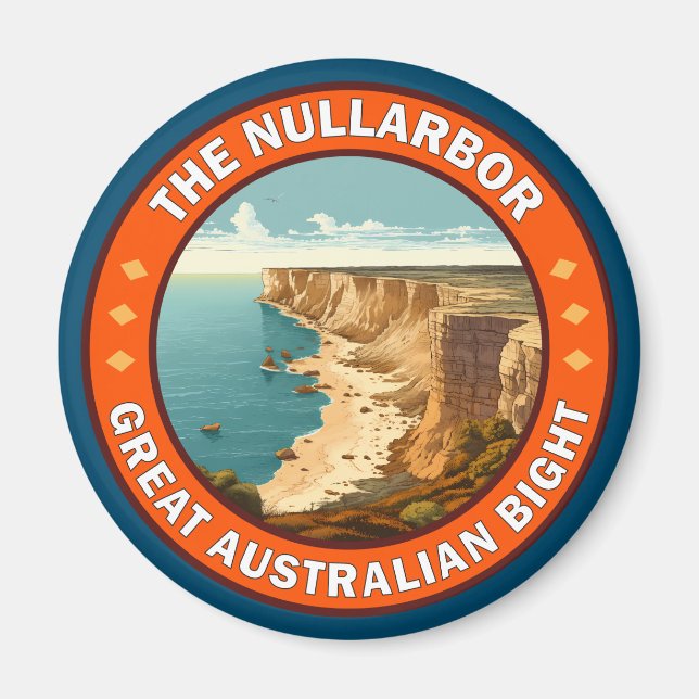 Imán El gran emblema retro negro australiano sobre Null (Frente)