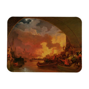 Imán El gran incendio de Londres, c.1797 (petróleo sobr