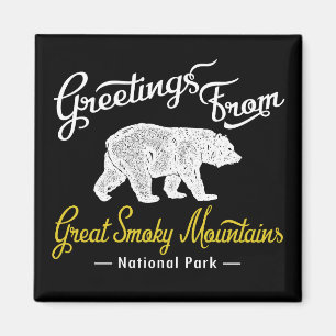 Imán El gran oso parque nacional de las montañas humea
