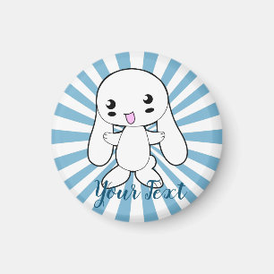 Imán El gran Personalizado de Kawaii Bunny