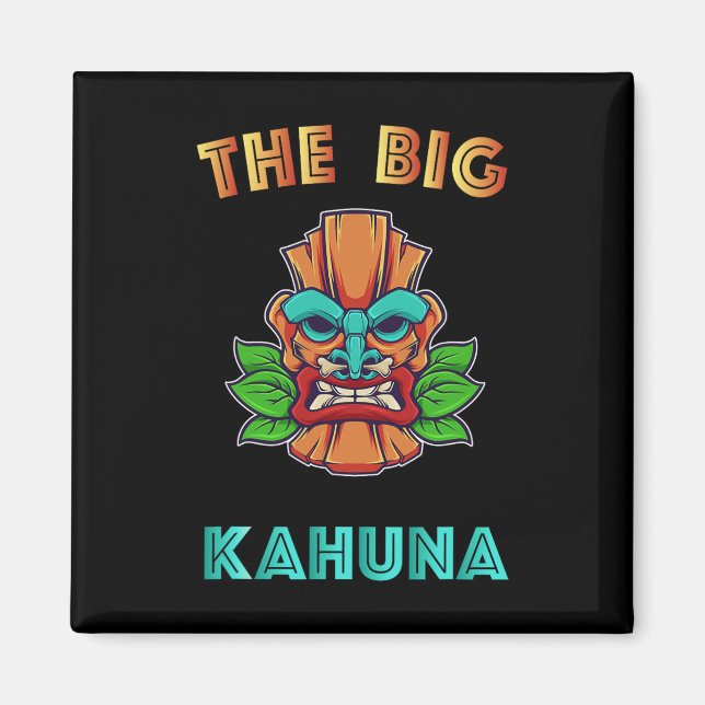 Imán El gran regalo de padre hawaiano tiki kahuna graci (Frente)
