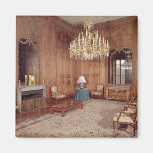 Imán El gran salón con artesanía en madera