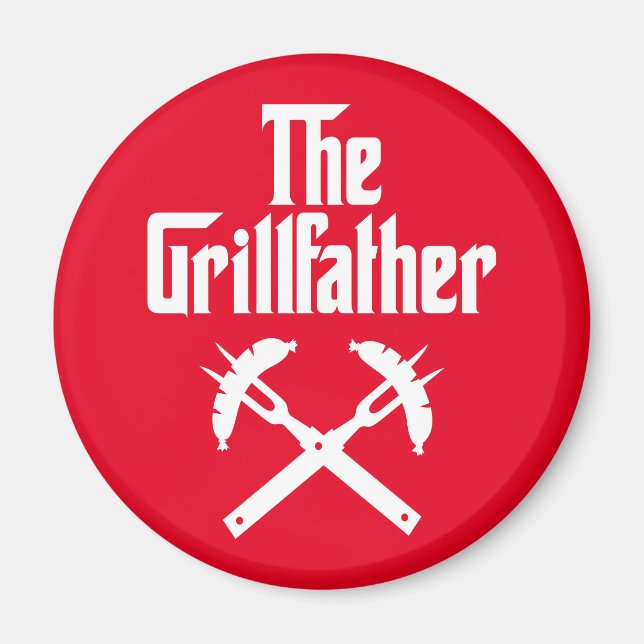 Imán El Grillfather Con Perros Calientes (Frente)