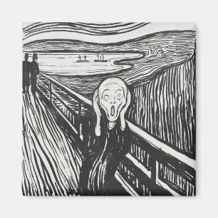 Imán El grito de Edvard Munch Black and White
