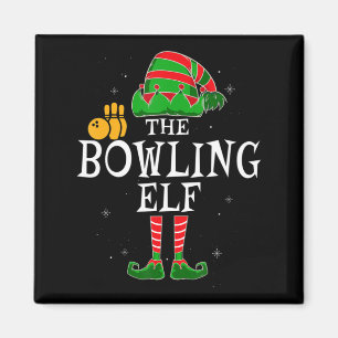 Imán El grupo Bowling Elf que coincide con los Navidade