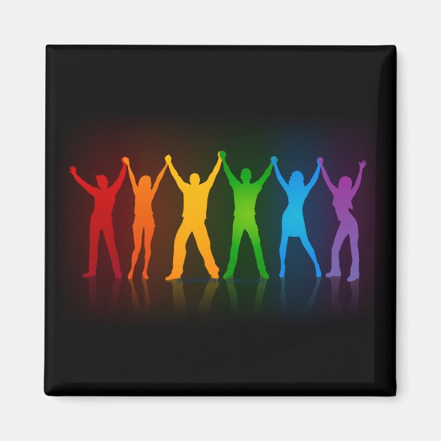 Imán El grupo de gente de SlipperyJoe tomándose las man (Frente)