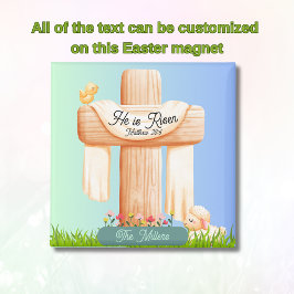 Imán Él ha resucitado: escena de la cruz de Pascua y el