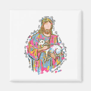 Imán Él ha resucitado Jesús y Cordero Dios Feliz Pascua