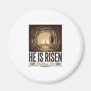 Imán Él ha resucitado Tumba de Pascua Cruz Camiseta cri