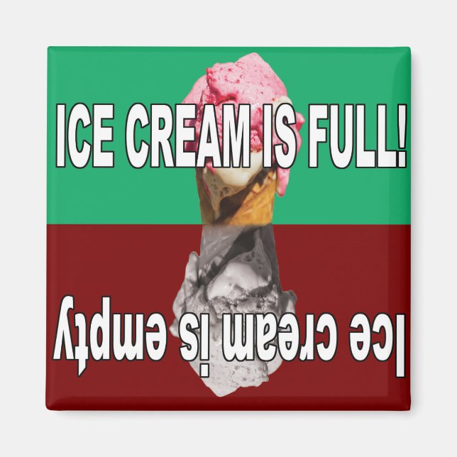 Imán El helado está lleno y vacío (Frente)